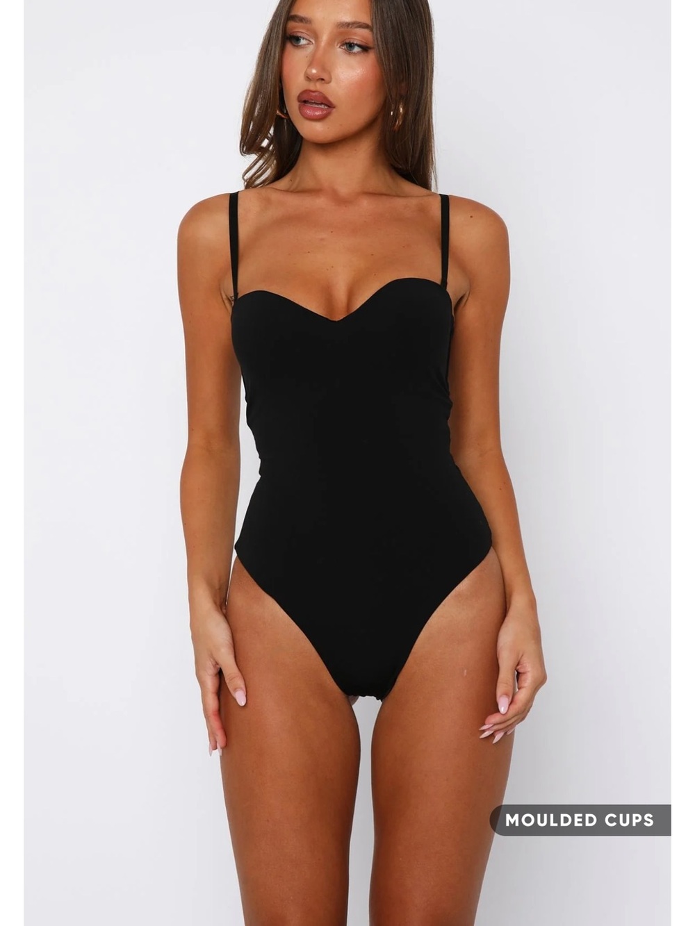 White Fox Boutique Stuck To You Bodysuit - Black